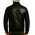 Men's black soft genuine leather tailored look bomber quilted jacket