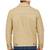 Men's beige genuine leather minimal design button style trucker jacket