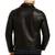 Men's black leather premium quality soft genuine button style jacket