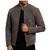 Men's grey suede leather designer style soft genuine biker jacket