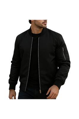 Men's brown suede leather premium finish real genuine bomber jacket 1