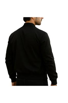 Men's brown suede leather premium finish real genuine bomber jacket 2