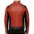Men's red & black lambskin leather fashion outerwear biker jacket