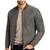 Men's gray suede genuine leather premium quality bomber jacket