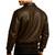 Men's brown real genuine leather premium quality bomber jacket