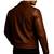 Men's brown genuine leather daily wear flap pocket style jacket
