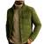 Men's olive green suede leather premium finish button style jacket