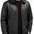 Men's black genuine leather casual style daily wear jacket