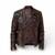 Men's brown leather premium quality moto biker jacket