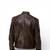 Men's brown leather premium quality moto biker jacket