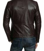 Men's black leather iconic look genuine smart casual jacket