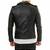 Men's black leather urban fashion real lambskin jacket