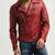Men's red leather real genuine daily wear biker jacket