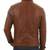 Men's brown leather genuine lambskin everyday wear jacket