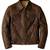 Men's brown vintage leather street style genuine biker jacket