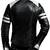 Men's black genuine leather timeless style strip style biker jacket