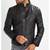 Men's black leather genuine premium quality biker jacket