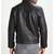 Men's black leather genuine premium quality biker jacket