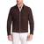 Men's brown suede leather genuine designer style jacket