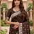 Cofee soft silk blend saree with zari weaving meenakari design