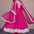 Pink zari & sequins embroidered anarkali set