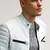 Men's genuine leather white jacket fashion outerwear