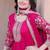 Pink zari & sequins embroidered anarkali set
