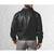 Men's moto leather black bomber jacket timeless 70's style