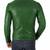 Men's green leather genuine riding premium quality jacket