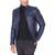 Men's blue leather riding jacket lambskin designer style