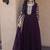 Wine zari & sequins embroidered anarkali set