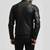 Men's black quilted leather outerwear classic design jacket