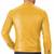 Men's yellow leather everyday wear fashion outerwear jacket