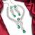 emerald cz diamond bridal jewellery set, pear cut drop choker necklace earrings