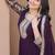 Wine zari & sequins embroidered anarkali set