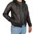 Men's black leather outerwear street style hoodies jacket