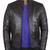 Men's black leather outerwear minimal design casual jacket