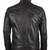 Men's black leather outerwear minimal design casual jacket