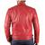 Men's genuine leather outerwear premium quality red jacket