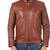 Men's tan leather outerwear smart casual daly wear jacket