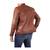 Men's tan leather outerwear smart casual daly wear jacket