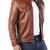Men's tan leather outerwear smart casual daly wear jacket