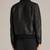 Men's leather outerwear signature look black bomer jacket