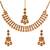 Lct color necklace set with earrings & maang tikka | kundan & agate stone | antique gold plating