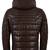 Men's brown leather real lambskin handcrafted puffer jacket