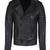 Men's genuine leather tailored look quilted biker jacket