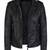 Men's genuine leather tailored look quilted biker jacket
