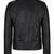 Men's genuine leather tailored look quilted biker jacket
