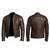Men's quilted leather street style brown biker jacker