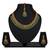 Green color necklace set with earrings & maang tikka | kundan & agate stone | antique gold plating